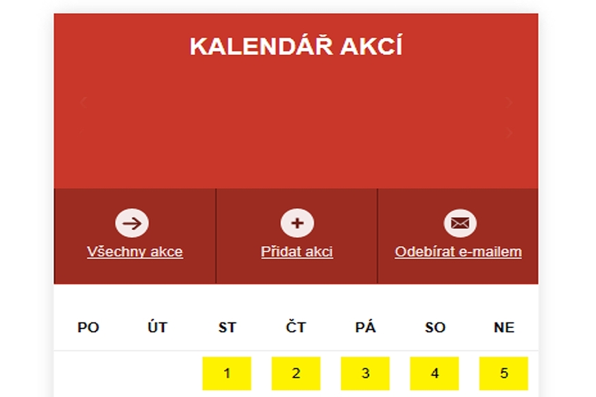 kalendář akcí